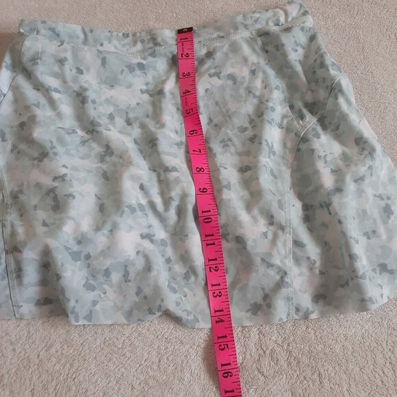 Athleta Girl Girl's Size XXL/16 Teal Camo Game Point Tennis Active Skort - Picture 11 of 11